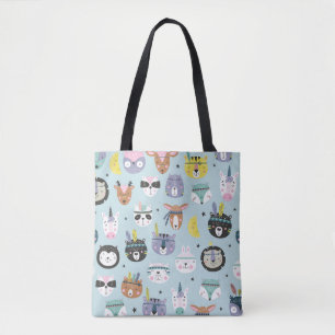 Tote Bag Cute Animal Tribal : Boho Motif