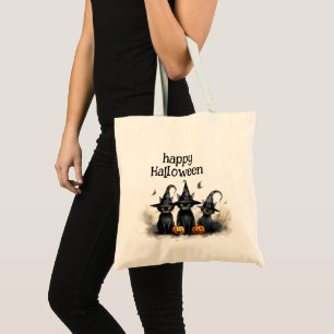Tote Bag Cute Aquarelle Chats de cuisine Citrouille