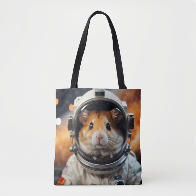 Tote Bag Cute astronaute spatiale Hamster (Devant)
