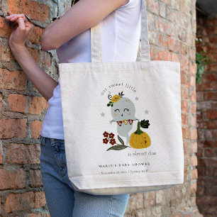 Tote Bag Cute Blue Halloween Ghost Little Boo Baby shower