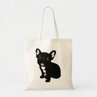 Tote Bag Cute Brindle Frenchie Puppy