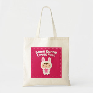 Tote Bag Cute Bunny t'aime le confession romantique