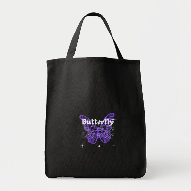 Tote Bag cute butterfly art design  (Devant)
