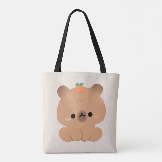 Tote Bag Cute Capybara (Dos)