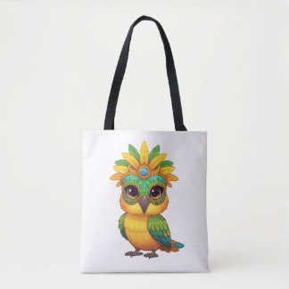 Tote Bag Cute Carnival Owl Women's T-Shirt  Brazil Tropical