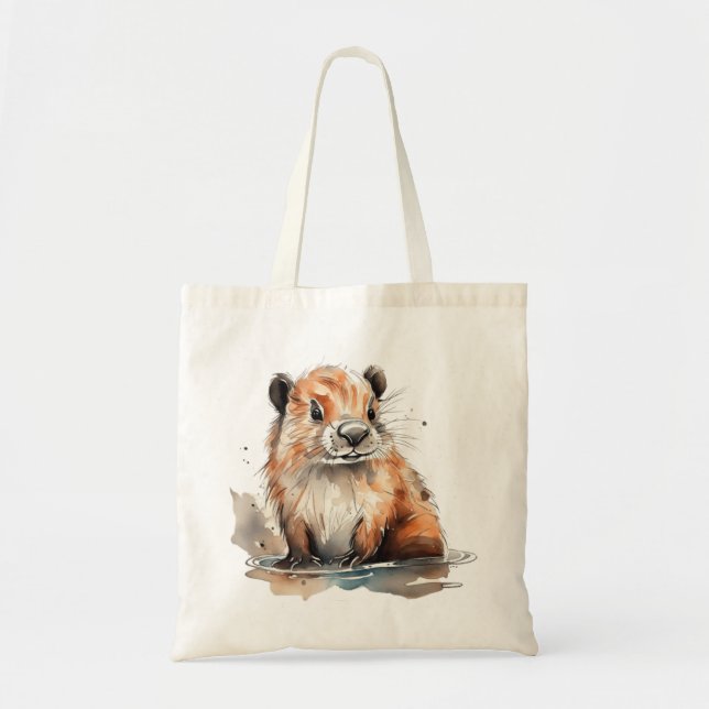 Tote Bag Cute castor (Devant)