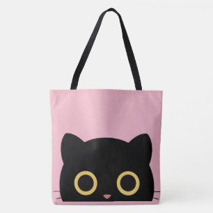 TOTE BAG CUTE CAT PEEKING PURTES TOTES