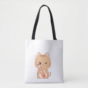 TOTE BAG CUTE CAT STUDENT CATS AMATEURS DE CONCEPTION