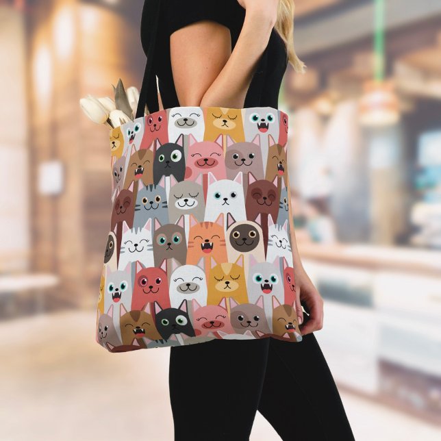 Tote Bag Cute Cats Fourre-tout (Créateur téléchargé)