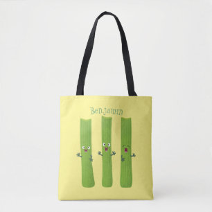 Tote Bag Cute céleri bâtons trio caricature légumes
