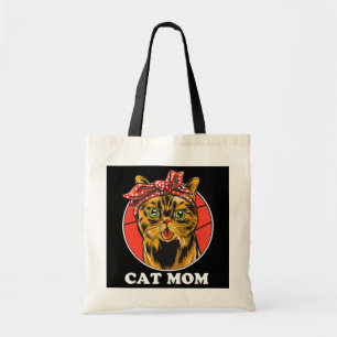 Tote Bag Cute Chat Maman Amoureux de les chats rétro Fête d