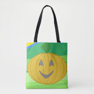 Tote Bag Cute Citrouille de récolte gaie Orange Halloween