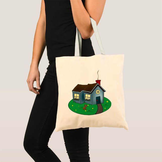 Tote Bag Cute Cottage Home (Créateur téléchargé)