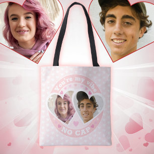 Tote Bag Cute Custom Valentines Photo