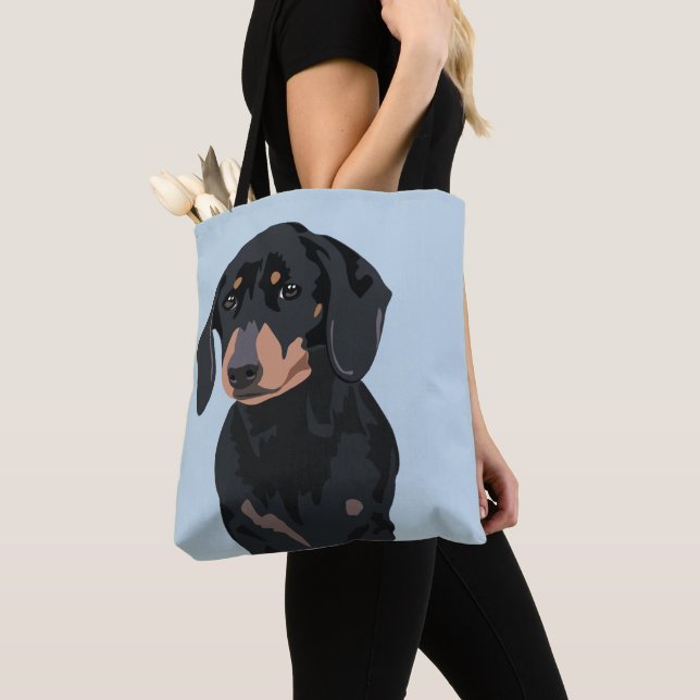 Tote Bag Cute Dachshund | Chien de saucisse (De près)