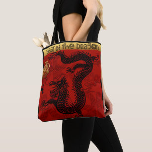 Tote Bag Cute Dragon Chinois Nouvel An Zodiac Anniversaire