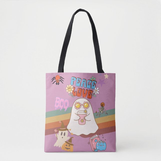 Tote Bag Cute Fantôme Style Super Magenta Rose (Devant)