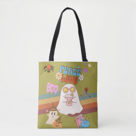 Tote Bag Cute Fantôme Super Style jaune-vert