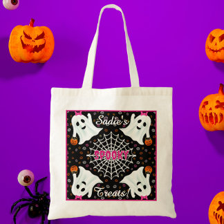 Tote Bag Cute Fantômes Jack o lanternes Cobweb