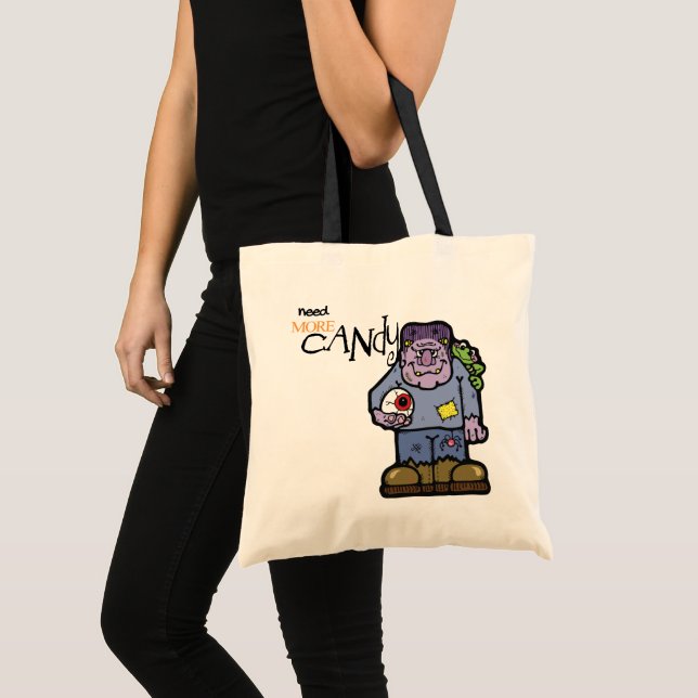 Tote Bag Cute Frankenstein Halloween Trick ou Treat (Devant (produit))