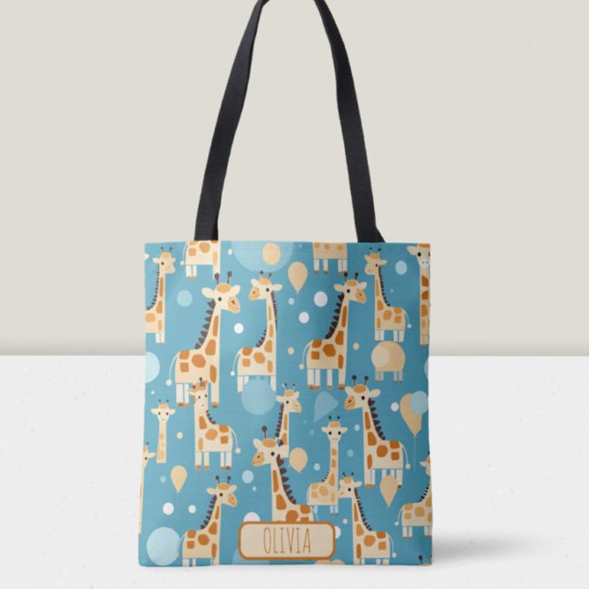 Tote Bag Cute Giraffes Motif Personnalisé (Créateur téléchargé)