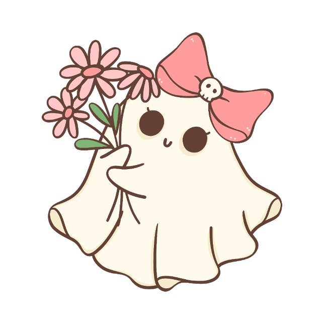 Tote Bag Cute Girl rose Fantôme Traite d'Halloween personna (Créateur téléchargé)