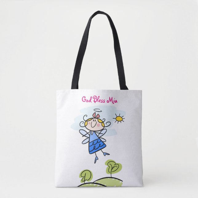 Tote Bag Cute Godgirl Angel Personnalisé (Devant)
