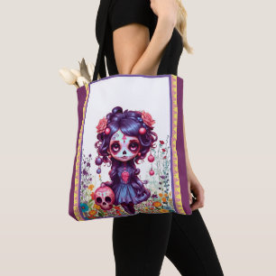 Tote Bag Cute Gothique Jardin Sugar Crâne