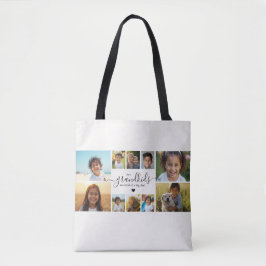 Tote Bag Cute Grandchildren Photo Collage for Grandma