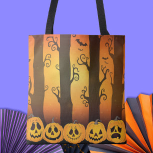 Tote Bag Cute Halloween Jack-o'-lantern Citrouille