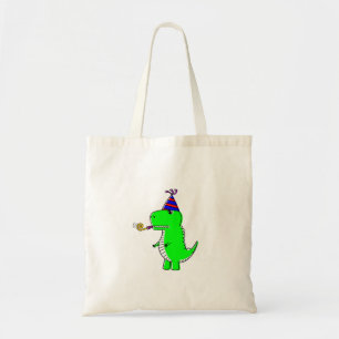 Tote Bag Cute Happy Birthday Dinosaur