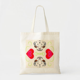 Tote Bag Cute Hearts Art