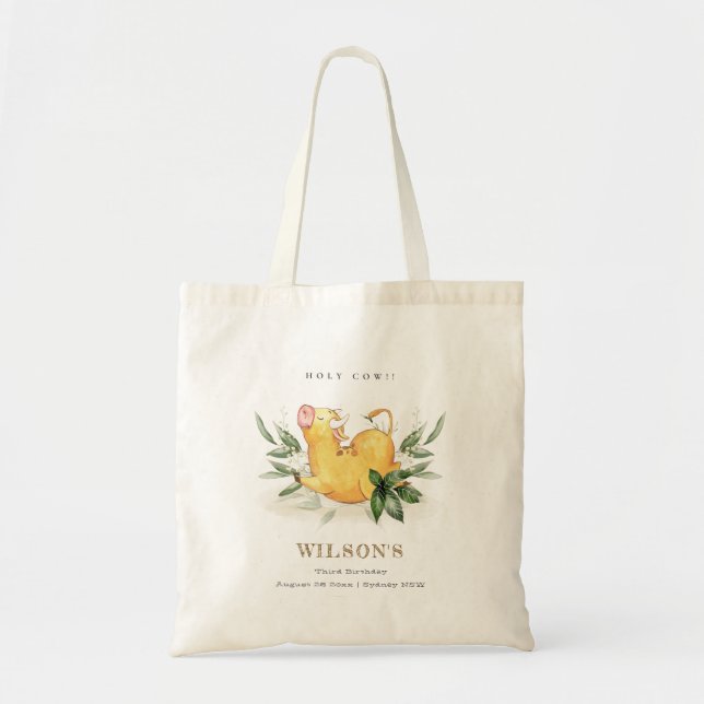 Tote Bag Cute Holy Cow Farm Foliing Enfants N'importe quel  (Devant)
