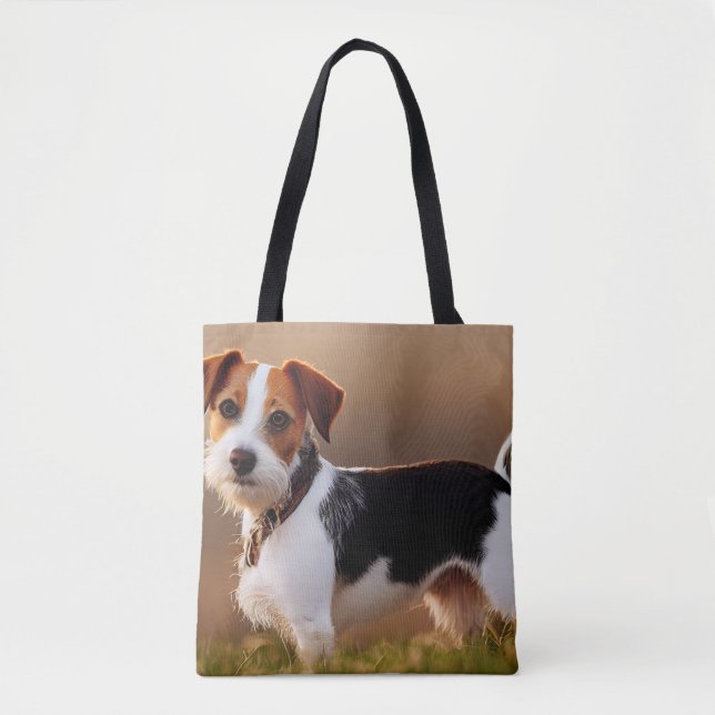 Tote Bag Cute Jack Russel Terrier Dog Photograph (Devant)