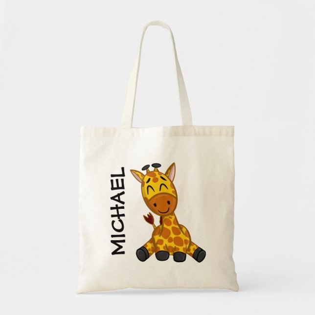 Tote Bag Cute Jungle Safari Giraffe Animaux Enfants (Devant)
