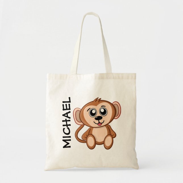 Tote Bag Cute Jungle Safari Singe Animaux (Devant)