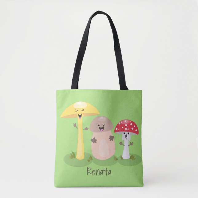 Tote Bag Cute kawaii champignon champignon toadstool (Devant)