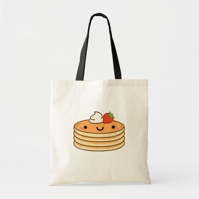 Tote Bag Cute Kawaii Pancakes (Devant)