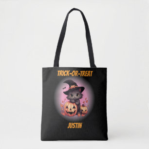 Tote Bag Cute Kitten Halloween personnalisé