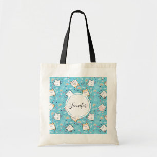 Tote Bag Cute Kitty Chat Motif Whimsical