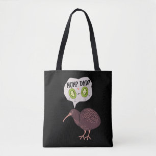Tote Bag Cute Kiwi Humour de famille d'oiseaux Nouvelle-Zé