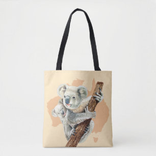 Tote Bag Cute Koala Maman et bébé