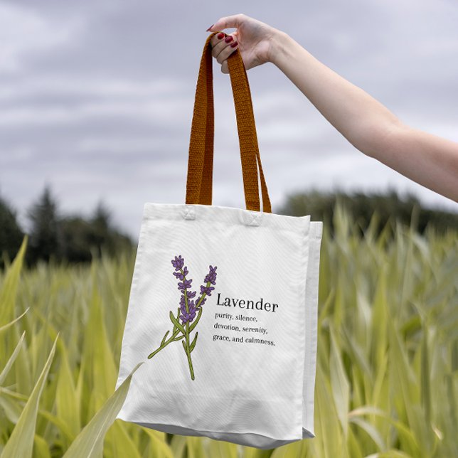 Tote Bag Cute Lavande Purple Feminine Girl (Créateur téléchargé)