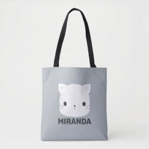 Tote Bag Cute Little Cat avec nom personnalisé