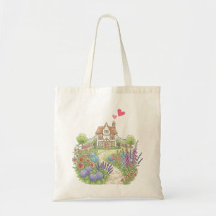 Tote Bag Cute Little Country House avec cadeau de coeur pou