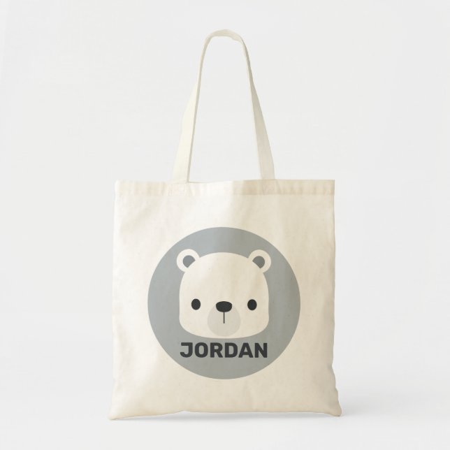 Tote Bag Cute Little Polar Bear (Devant)