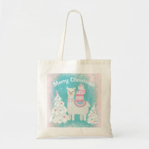 Tote Bag Cute Llama avec cadeaux de Noël