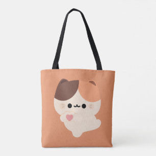 Tote Bag Cute Love Tortie Cat