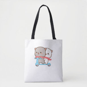 Tote Bag Cute Mochi Peach Cat