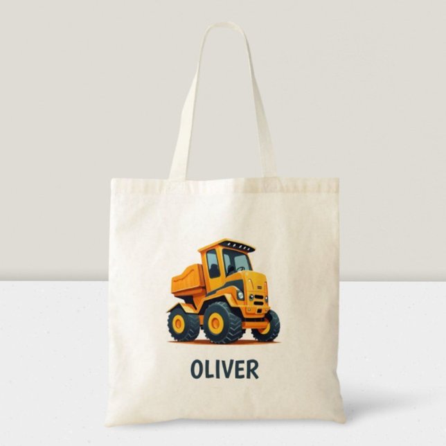 Tote Bag Cute Modern Construction Camion Personnalisé (Créateur téléchargé)
